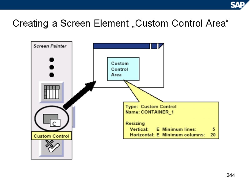 244 Creating a Screen Element „Custom Control Area“